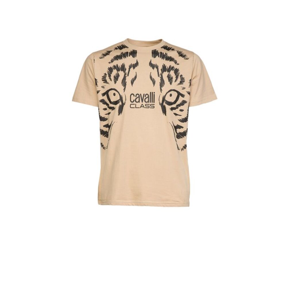 Cavalli Class  Tiger Eyes Print Fashion T-Shirt-
